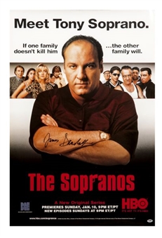 James Gandolfini Signed Large 22x40 Sopranos HBO Poster